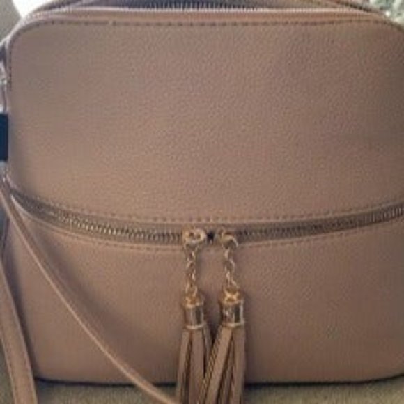 Lunar Lightweight Medium Dome Crossbody Bag Shoulder Bag with Tassel For Women - Picture 1 of 1